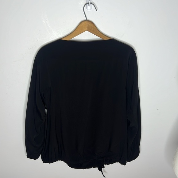 ISABEL MARANT Étoile Black Flowy Minimalist Cupro Pullover Blouse - Picture 6 of 13